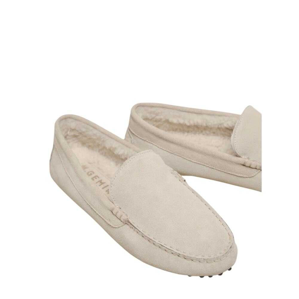 m. gemi Women's Beige Sandstone The Felize Shearling Moccasin Slip-Ons Size 39